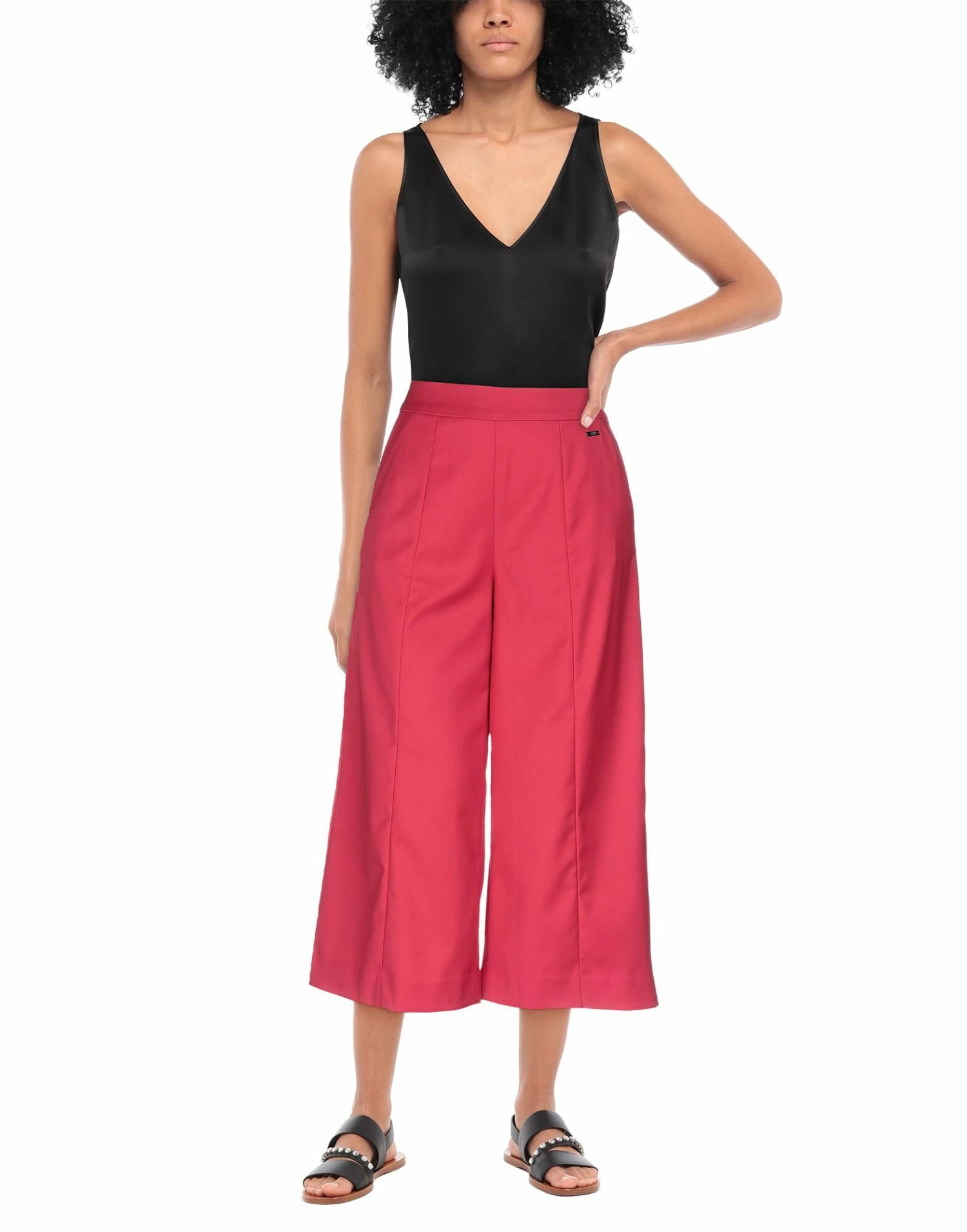 ARMANI EXCHANGE Cropped Pants & Culottes For Women Red - Image 2