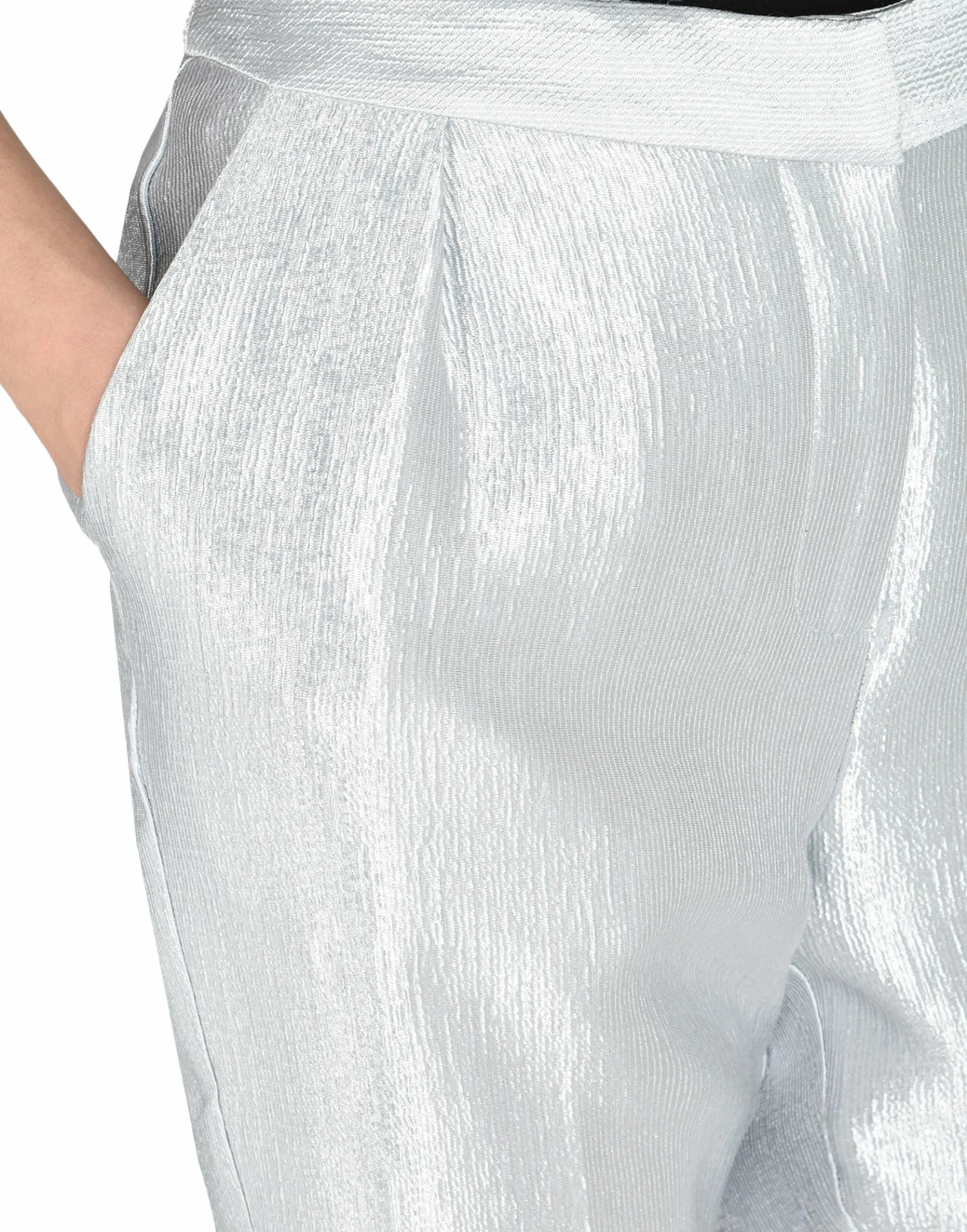 ARMANI EXCHANGE Casual Pants For Women Silver - Image 3