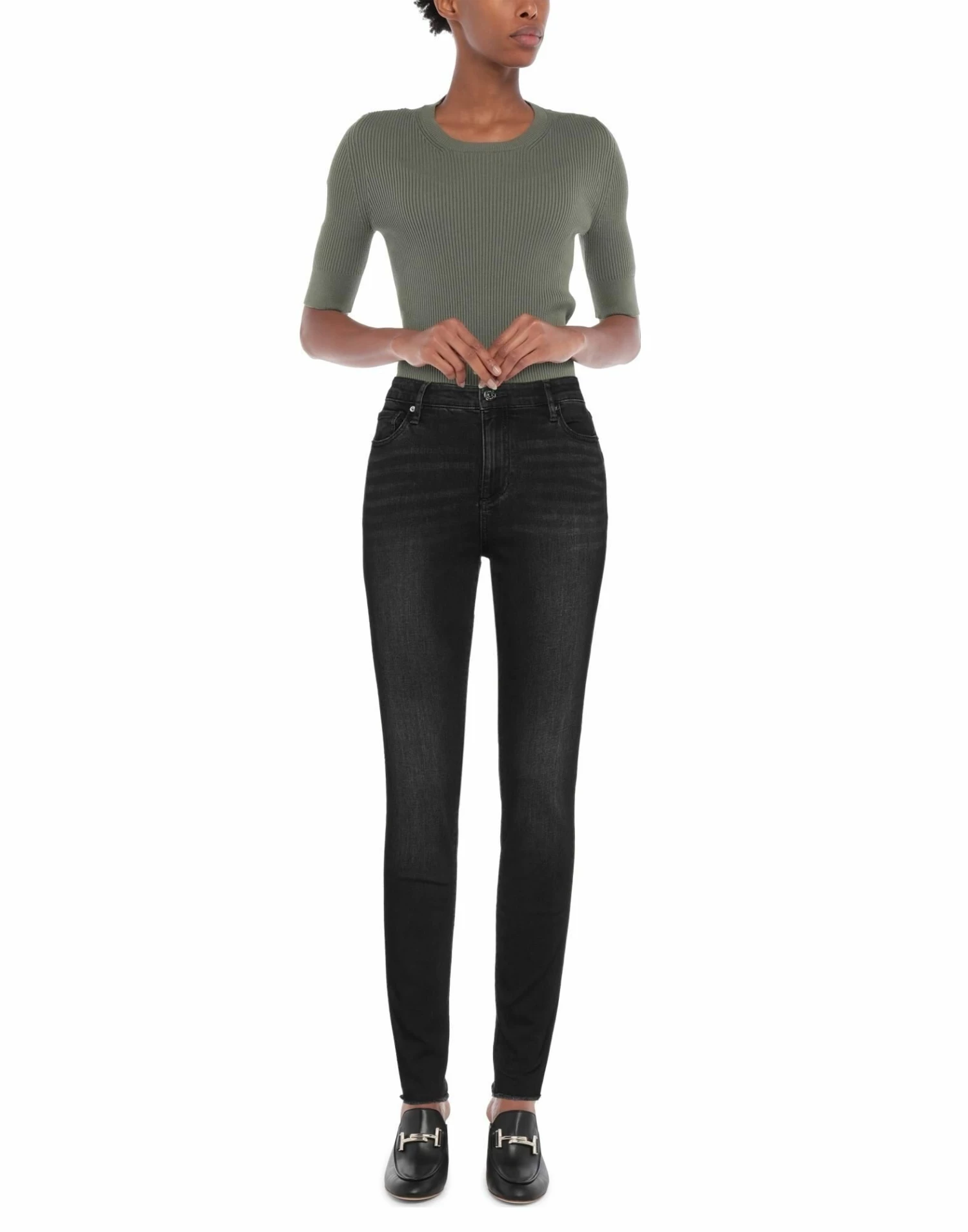 ARMANI EXCHANGE Denim Pants For Women Black - Image 2
