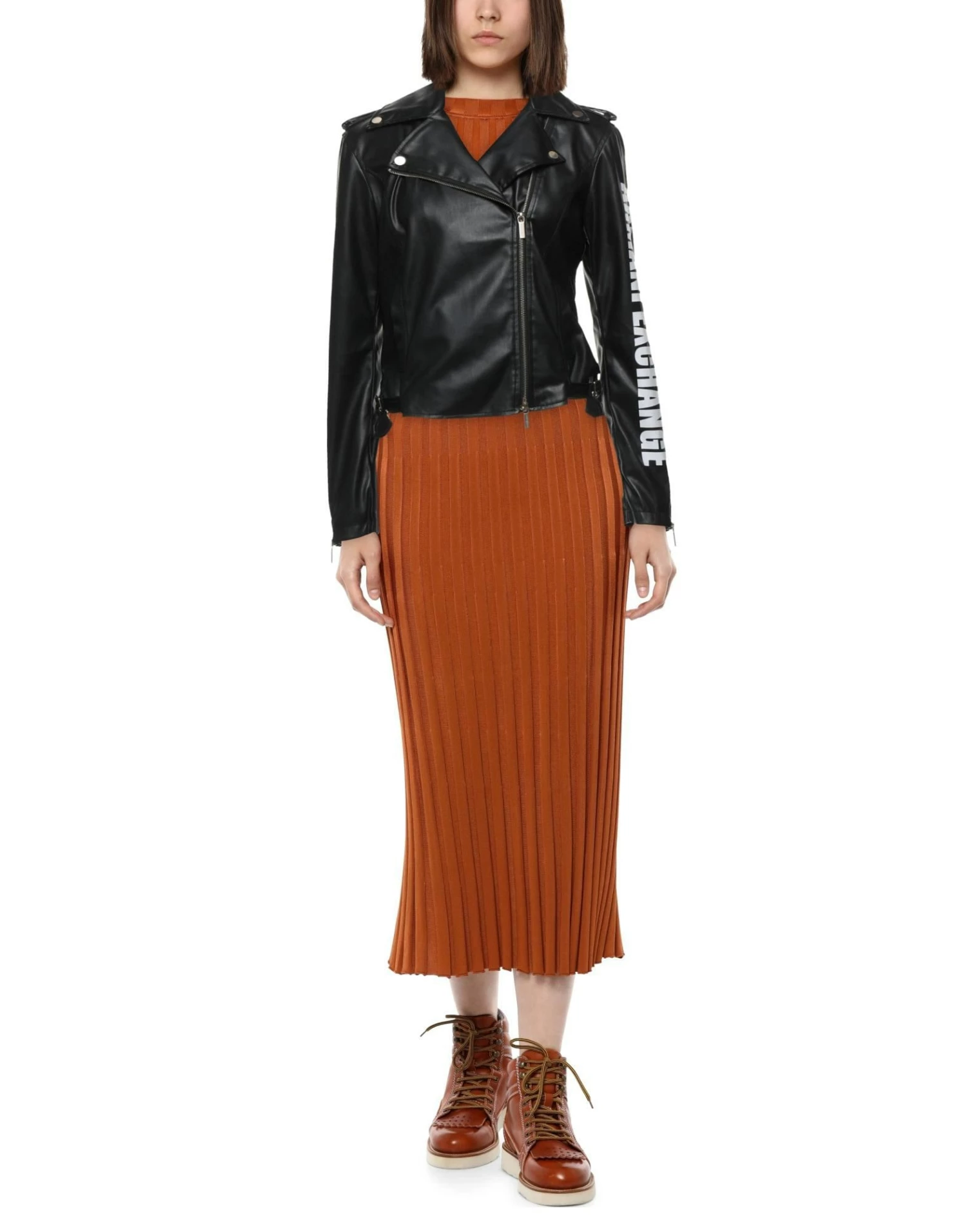 ARMANI EXCHANGE Biker Jacket For Women Black - Image 2