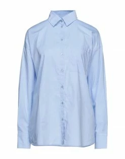 ARMANI EXCHANGE Solid Color Shirts & Blouses For Women Sky Blue