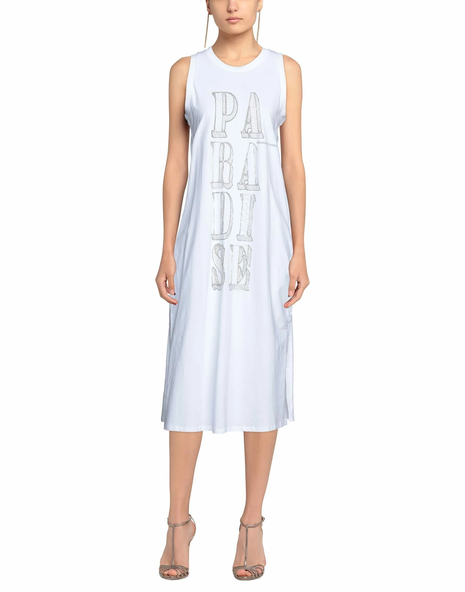 ARMANI EXCHANGE Midi Dress For Women White - Image 2