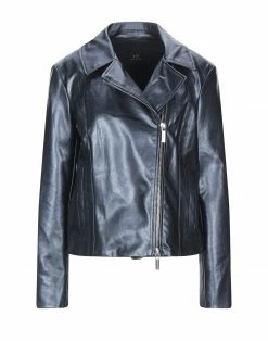 ARMANI EXCHANGE Biker Jacket For Women Slate Blue