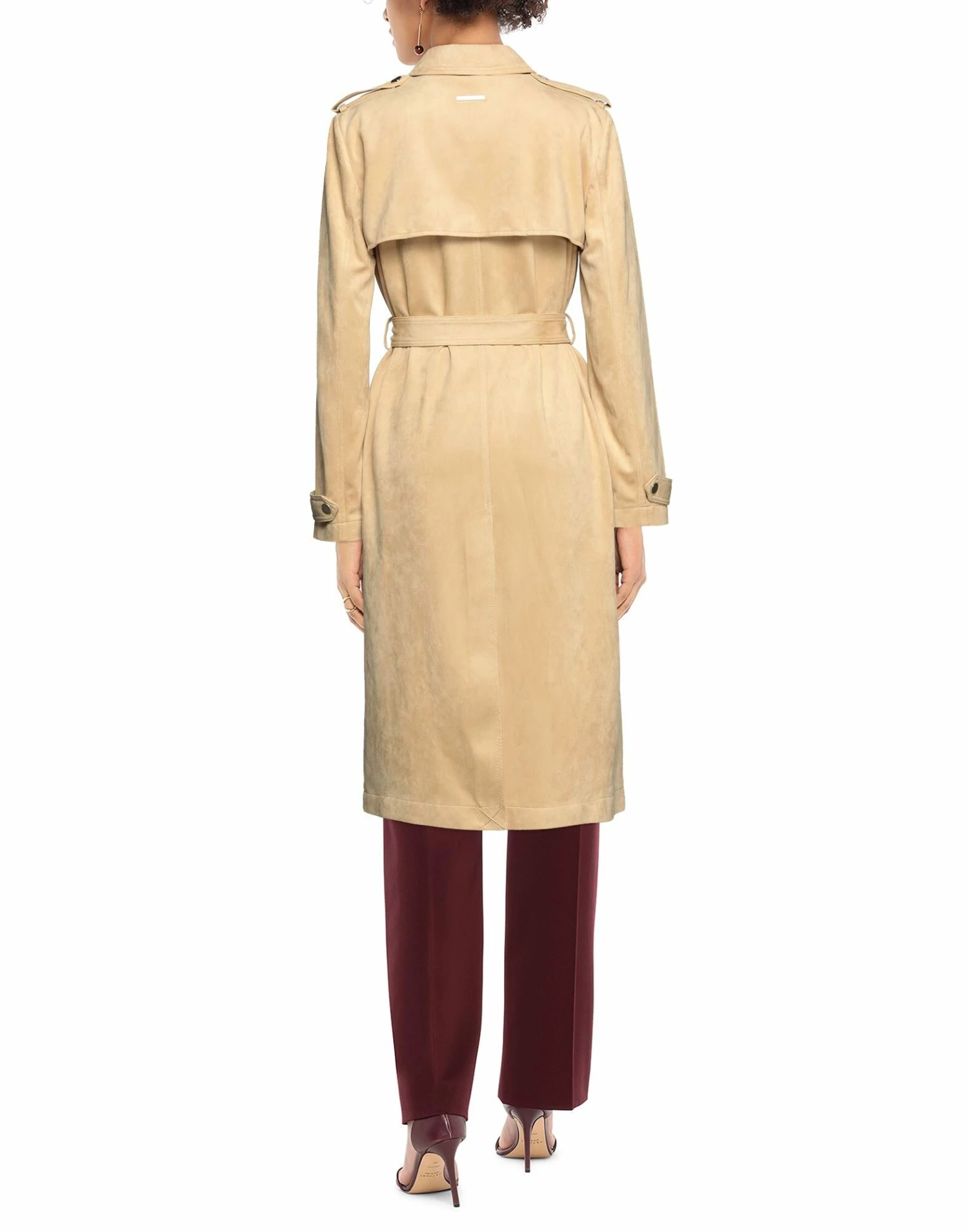 ARMANI EXCHANGE Double Breasted Pea Coat For Women Beige - Image 3