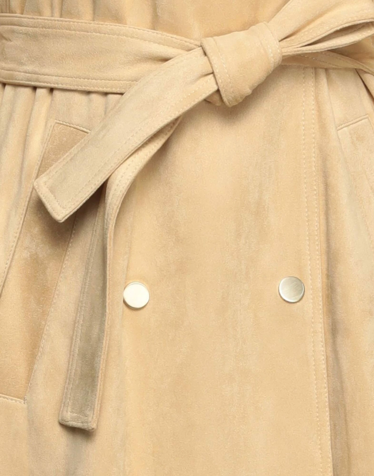 ARMANI EXCHANGE Double Breasted Pea Coat For Women Beige - Image 4