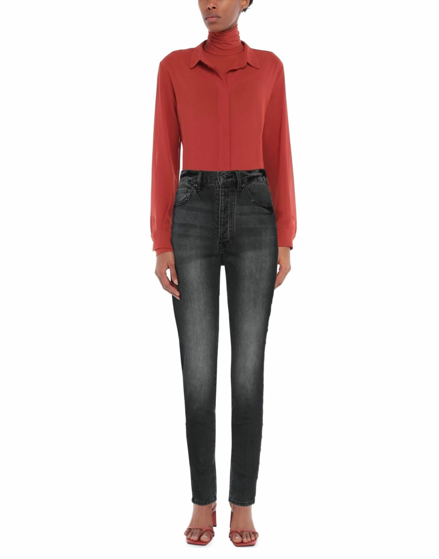 ARMANI EXCHANGE Denim Pants For Women Black - Image 2